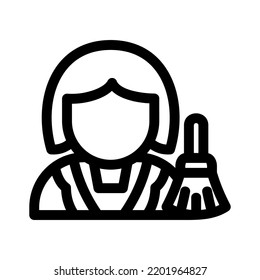 housekeeper icon or logo isolated sign symbol vector illustration - high quality black style vector icons
