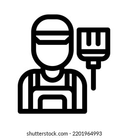 housekeeper icon or logo isolated sign symbol vector illustration - high quality black style vector icons
