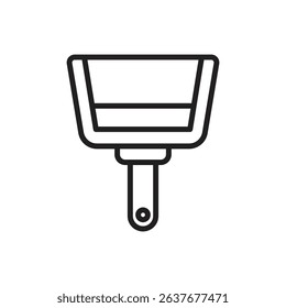 Housekeeping Dustpan Outline Icon Vector Illustration
