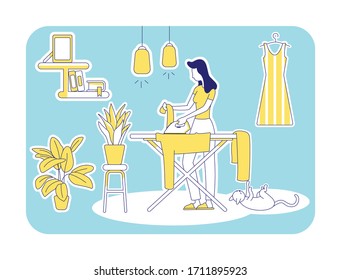 Ilustración vectorial de silueta plana de la casa