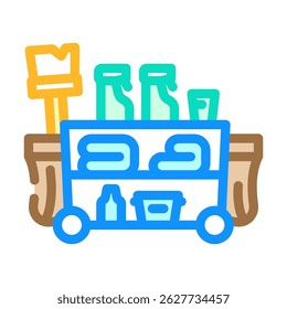 housekeeping hospitality hotel color icon vector. housekeeping hospitality hotel sign. isolated symbol illustration