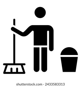 Housekeeping-Symbol Linie Vektor-Illustration