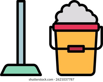 Housekeeping Line Filled Vector Icon Design