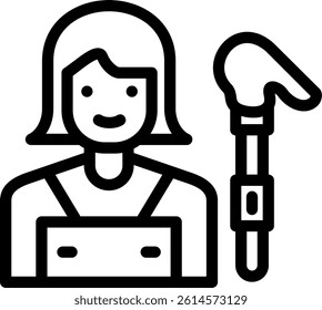 Housekeeping Line Vector Icon Design