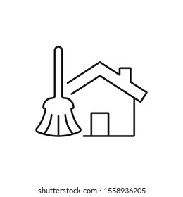 housekeeping - minimal line web icon. simple vector illustration. concept for infographic, website or app.