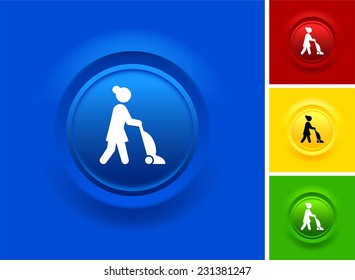 Housekeeping on Blue Bevel Button