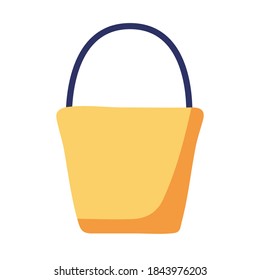 housekeeping plastic bucket flat style icon vector illustration design