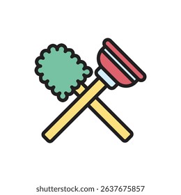 Housekeeping Plunger Icon Vector Illustration