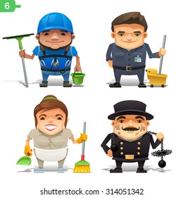 Housekeeping professions set