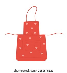 Housekeeping protection apron cloth. Housework equipment and dressing vector illustration