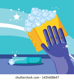housekeeping tools with glove plastic