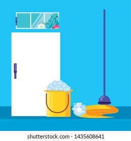 housekeeping tools in home indoor