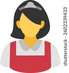 Housemaid Icon Element For Design