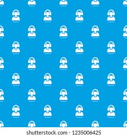 Housemaid pattern vector seamless blue repeat for any use