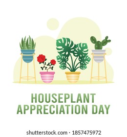 Houseplant Appreciation Day Vector Illustration. Suitable for greeting card poster and banne