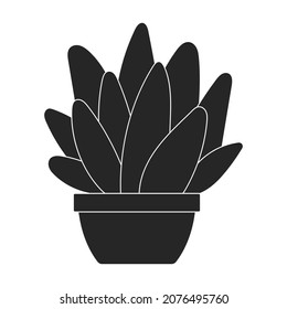 Houseplant cacti vector black icon. Vector illustration cactus on white background. Isolated black illustration icon houseplant cacti.