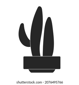 Houseplant cacti vector black icon. Vector illustration cactus on white background. Isolated black illustration icon houseplant cacti.