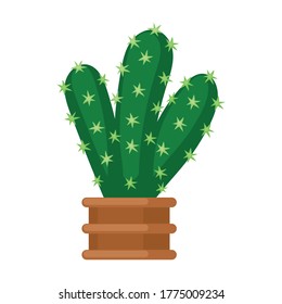 Houseplant cacti vector cartoon icon. Vector illustration cactus on white background. Isolated cartoon illustration icon houseplant cacti.