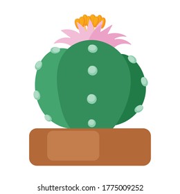 Houseplant cacti vector cartoon icon. Vector illustration cactus on white background. Isolated cartoon illustration icon houseplant cacti.