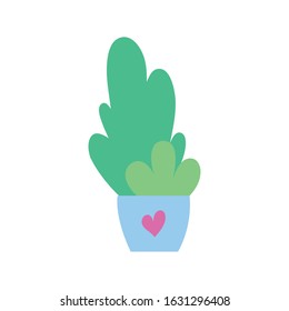 houseplant in ceramic pot icon vector illustration design