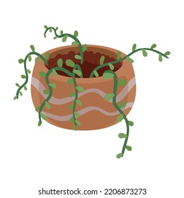 houseplant in clay pot icon