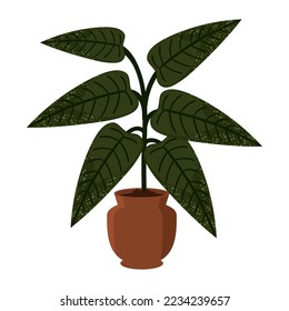 houseplant flat icon isolated flat