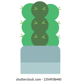 Houseplant flat illustration on white