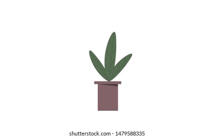 houseplant icon illustration background vector