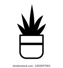 Houseplant icon isolated, plants and decor concept