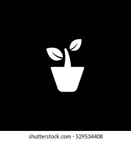 houseplant icon, isolated, white background