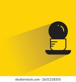houseplant icon with shadow on yellow background