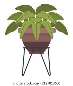houseplant in metal structure icon