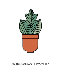 houseplant in pot natural icon