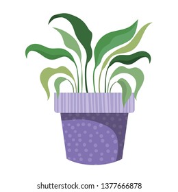 houseplant with potted isolated icon