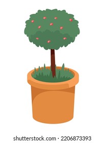 houseplant tree in pot icon