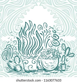 Houseplant. Vector illustration