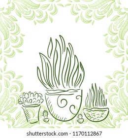 Houseplant. Vector illustration