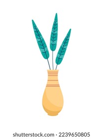 houseplant in yellow vase icon