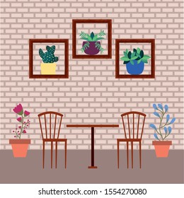 Houseplants inside pots design, Garden ornament nature botany natural and floral theme Vector illustration
