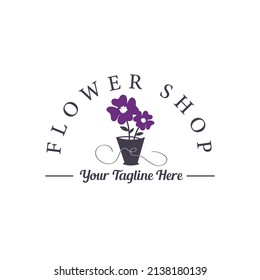 Houseplants in pots logo design. Sketch contour design of ornamental botanical plants, isolated on a white background. Ornamental plant concept. Vector illustration