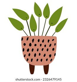 houseplants Potted plants for home, urban jungle decor. Modern vector illustration isolated on white background, hand drawn, flat design