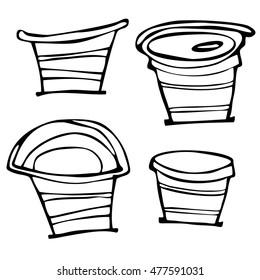Houseplants . Vector flowers in pots