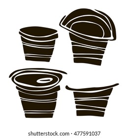 Houseplants . Vector flowers in pots