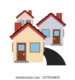 Houses emoji vector house Neighbourhood illustration 