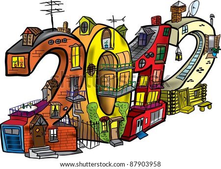 Houses in the form of figures in 2012