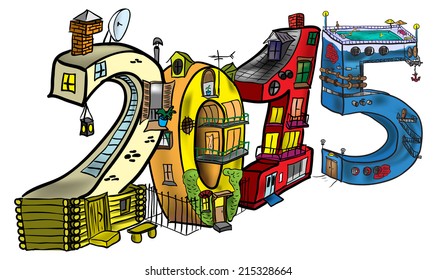 Houses in the form of figures in 2015
