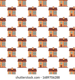 Häuser Fronten Fassaden Muster Hintergrund Vektorillustration Design