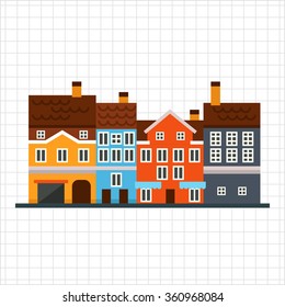 Houses fronts icon