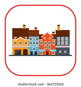 Houses fronts icon