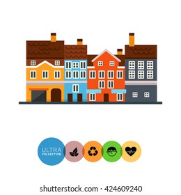 Houses fronts icon
